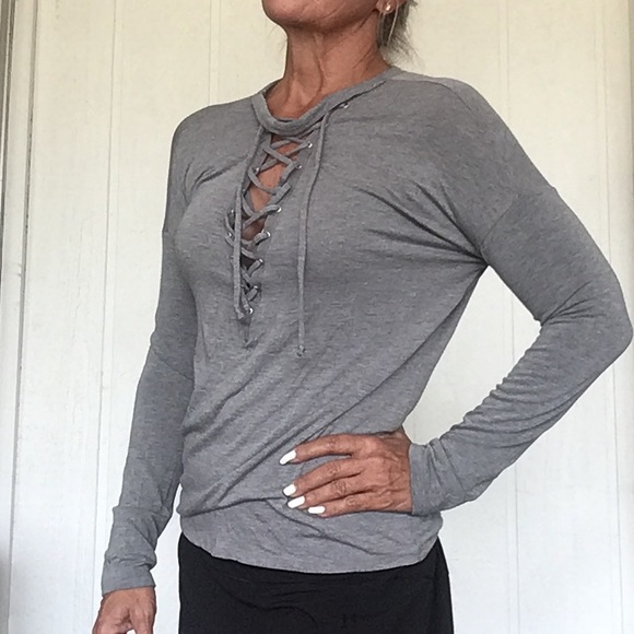 EXPRESS ONE ELEVEN LACE UP LONG SLEEVE SHIRT XS/SMALL - Picture 3 of 11